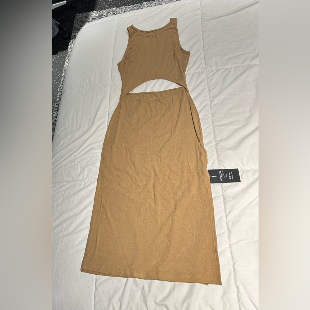 NVGTN Tan Maxi Dress